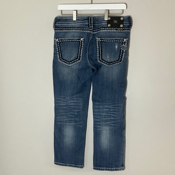 Miss Me Boyfriend Crop Jeans Some Distressed Size 26 - Picture 6 of 7